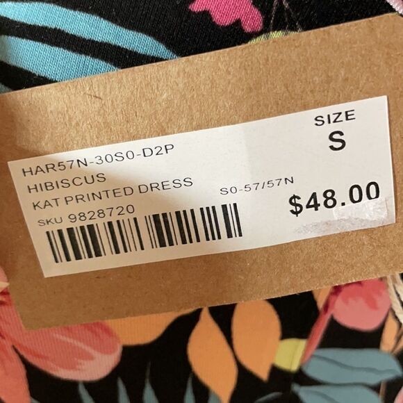 HARLOW Floral Hibiscus Printed Dress Size Small - Picture 8 of 9